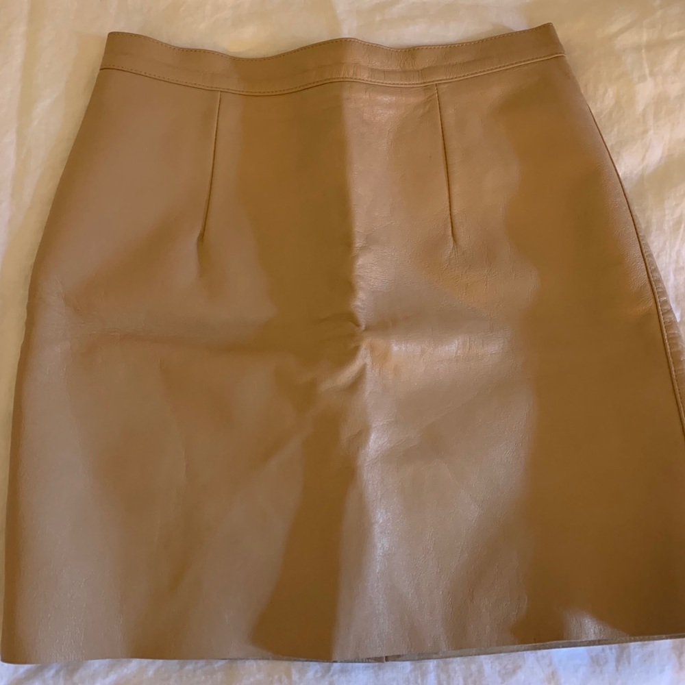 American apparel leather skirt